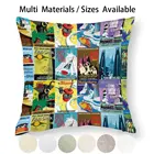 Винтажные постеры для катания, наволочка для подушки, наволочка из хлопка и льна, Fantasyland Frontierland adventuland World Tiki Room