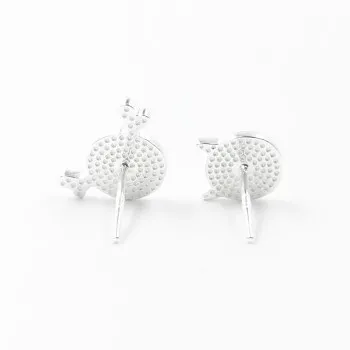 

S925 Tremella Nail Women's New Korean Cute Cartoon Asymmetrical Girl Earrings Creative Earrings HBE751