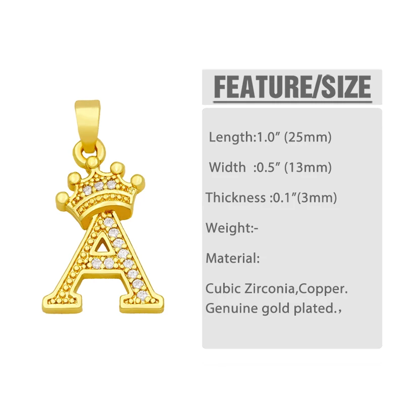OCESRIO Высокое Качество Латунные CZ буквы Подвески для изготовления ювелирных