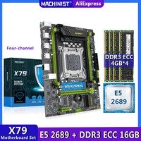 machinist x79 kit motherboard lga 2011 set with xeon e5 2689 cpu 16g44g ddr3 ecc ram combo four channel nvme m 2 x79 2 82h