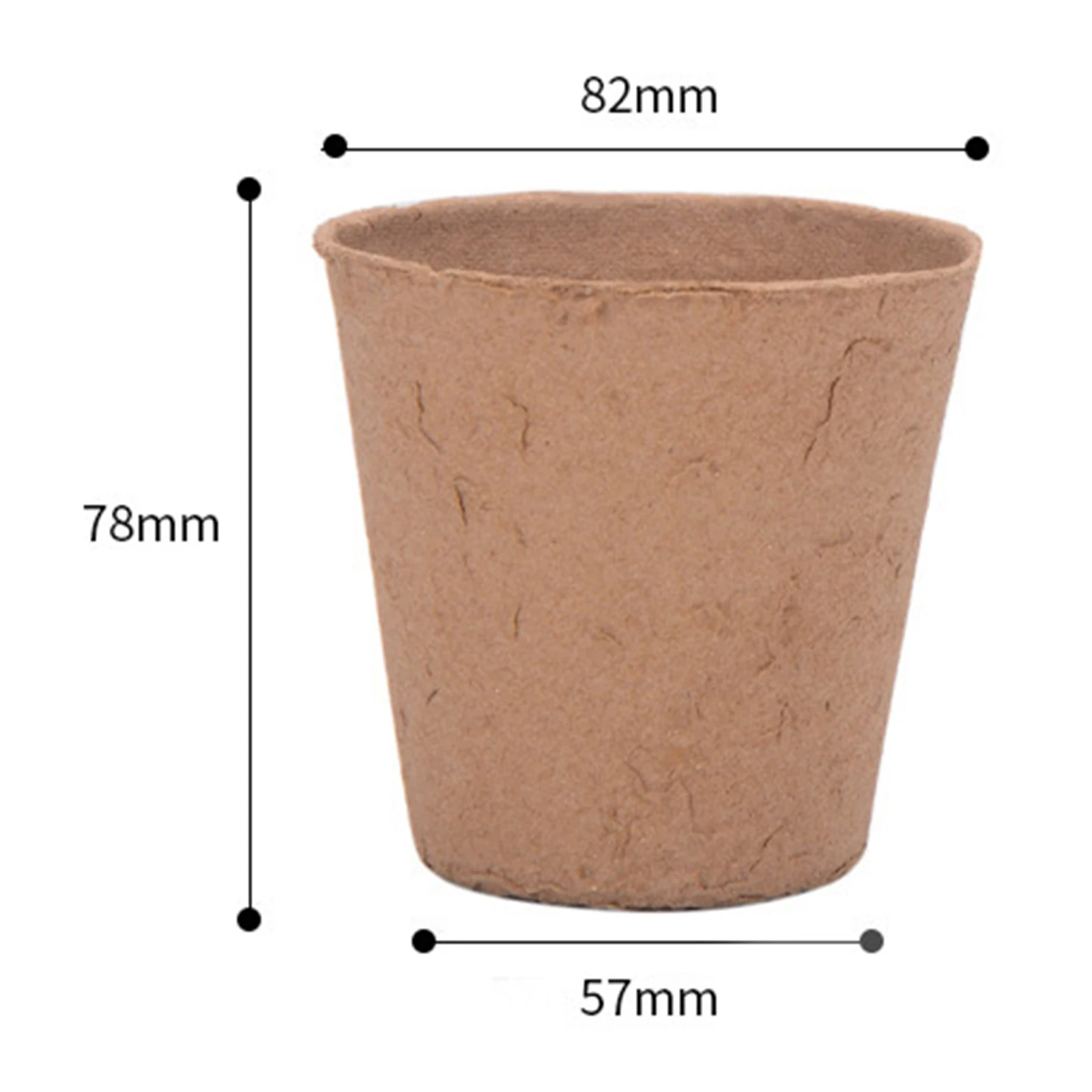 

25PCS Peat Pots For Seedlings Gardening Seed Starter Tray Kit Biodegradable Plant Starting Pots 8CM Pulp Cups Garden Nursery