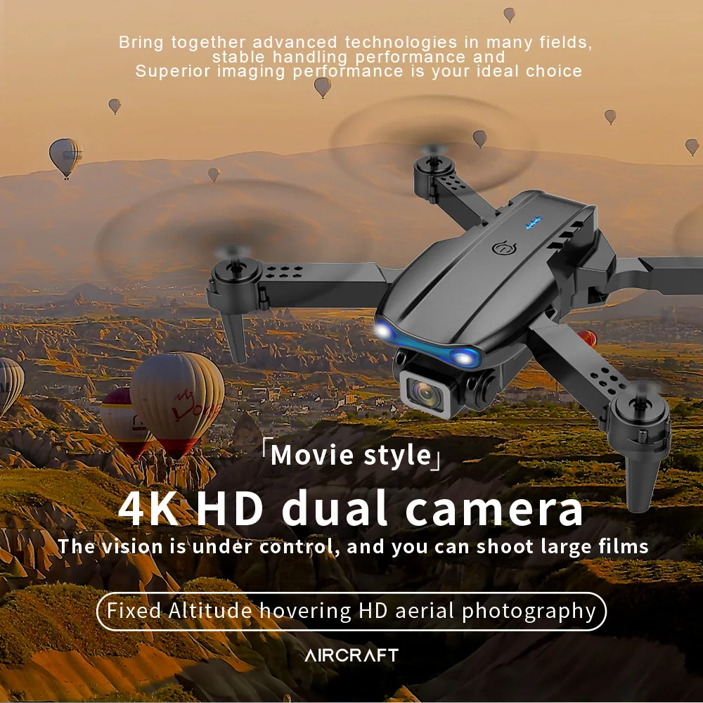 Складной мини-Квадрокоптер E99 PRO с Wi-Fi FPV и двойной HD-камерой | Игрушки хобби