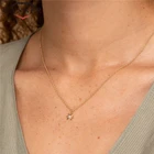 Женская цепочка из стерлингового серебра 925 пробы с подвеской в виде звезды аниса, минималистичное ожерелье с золотым серебристый циркониевый, Подарочная бижутерия