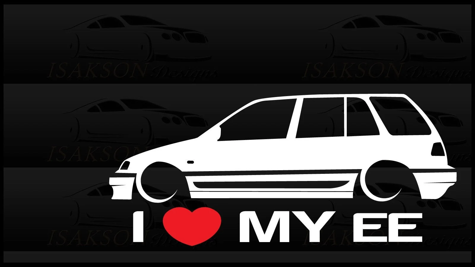 

Для 1 пары/2 шт. I Heart My EE Sticker Love Slammed Low JDM Civic Honda Wagon