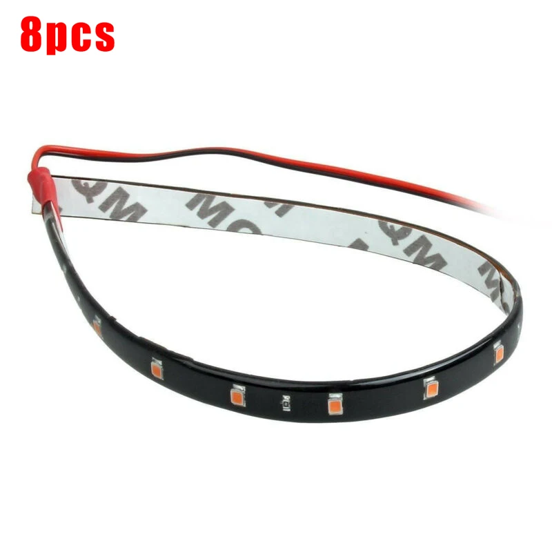 

12V Light Strip Universal 15LED Vehicle Waterproof Purple Super Bright