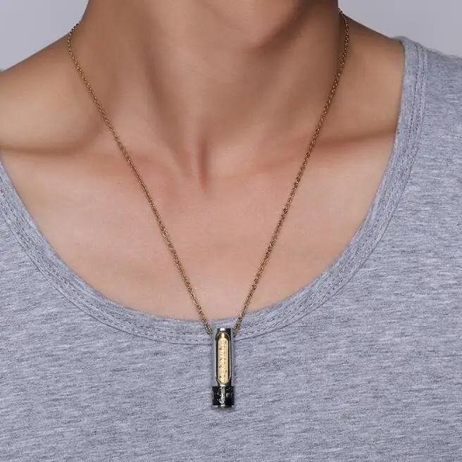 Титановая Сталь шесть слов ожерелье с мантрами Ом Мани Падме Хум молитвенная