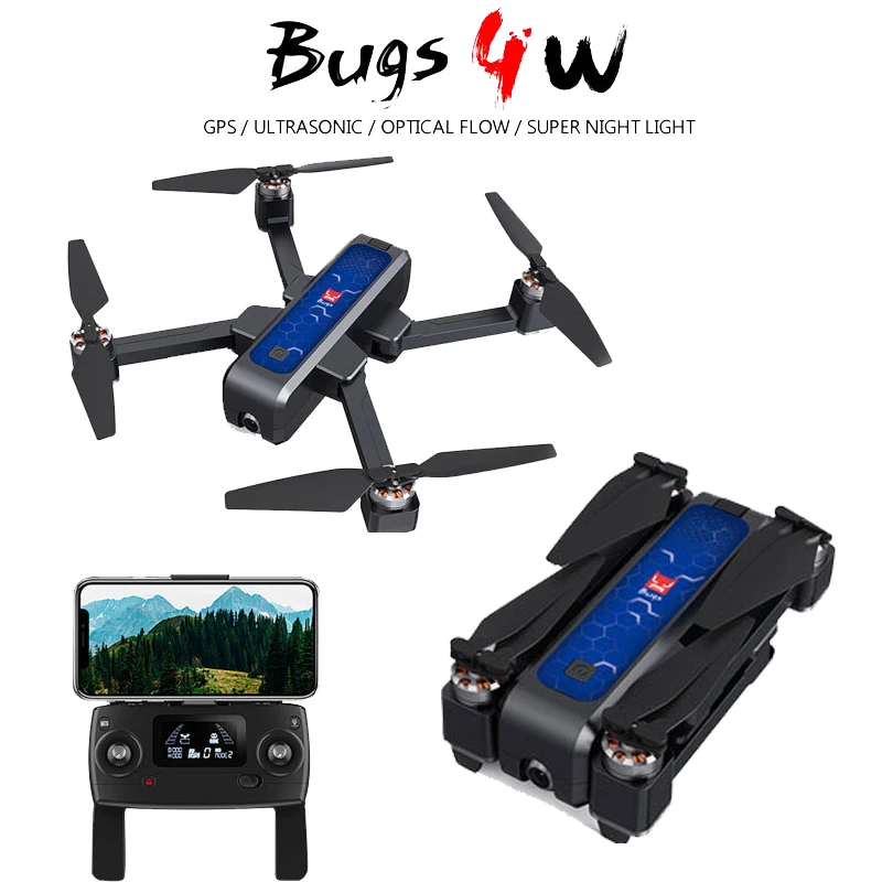Mjx Bugs 4 W B4w 5g Gps бесщеточный складной Дрон с Wifi Fpv 2k Hd камера Анти встряхивание 1 6 км 25