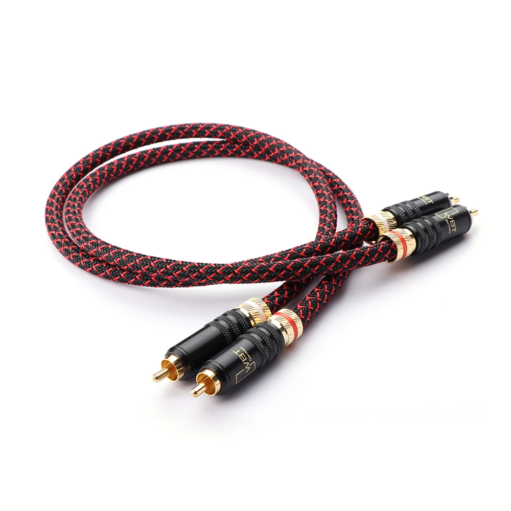 

Pair HI-End OFC Copper RCA To RCA Audio Cable 2RCA Interconnect Cable