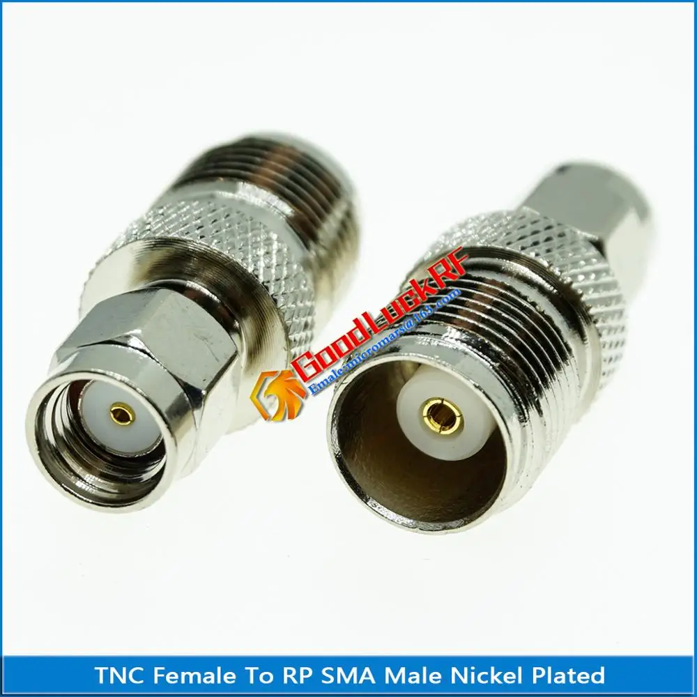 

1X Pcs TNC Female to RP-SMA RPSMA RP SMA Male Plug TNC to RPSMA Nickel Plated Straight Coaxial RF Connector Adapters
