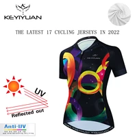 2022 keyiyuan summer women bike cycling jersey top bicycle shirt outdoor short sleeve mtb clothing maillot cyclisme femme