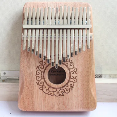 17 клавиш бык калимба большой палец пианино красное дерево корпус музыкальный