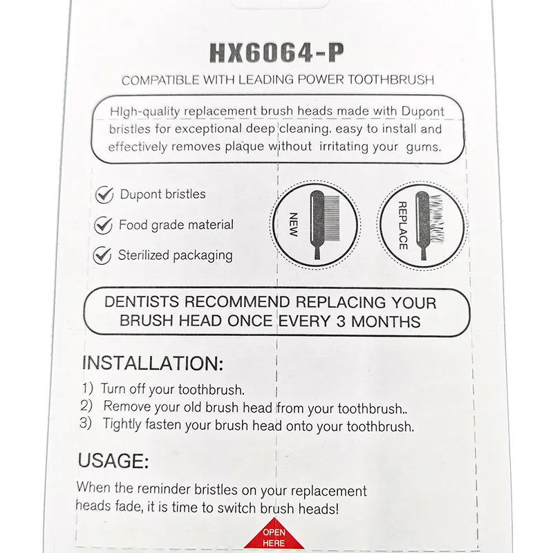 Насадки для электрической зубной щетки HX6064P, сменные головки для HX6780, HX6781, HX6902, HX6910, HX6911, HX9044, HX6074, HX9024, 80 шт. Насадки для электрической зубной щетки HX6064P, сменные головки для HX6780, HX6781, HX6902, HX6910, HX6911, HX9044, HX6074, HX9024, 80 шт.