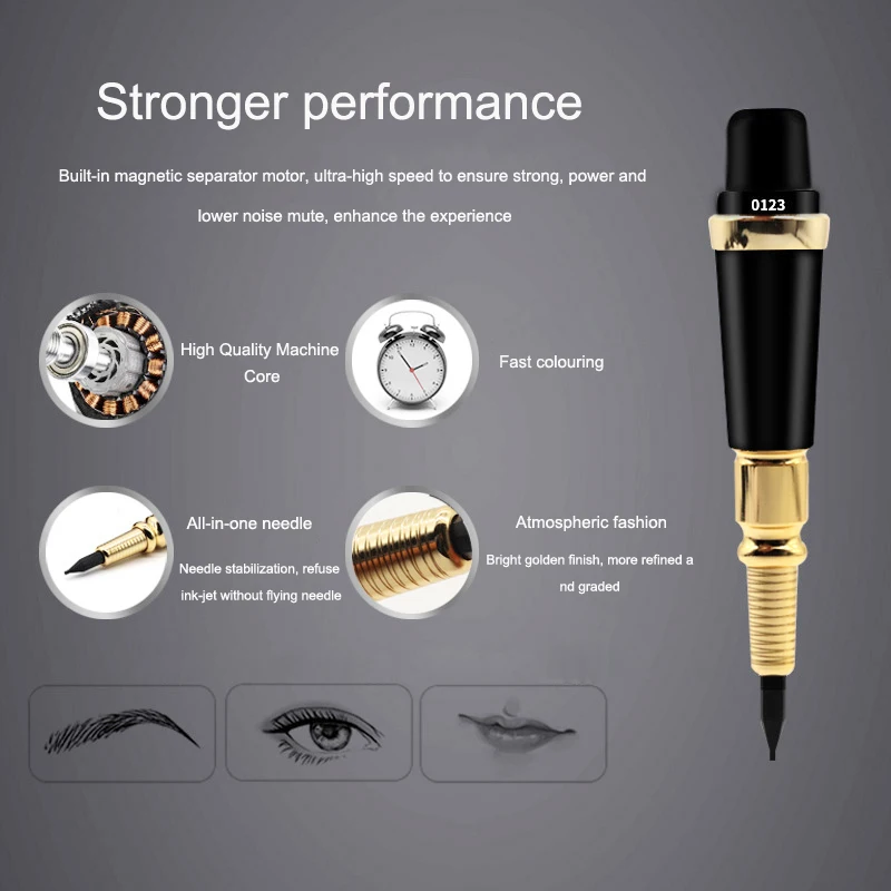 Профессиональная тату-машинка Forever MAKE UP Pen для бровей татуировки перманентный макияж машина Косметика с чернильными картриджами источник питания