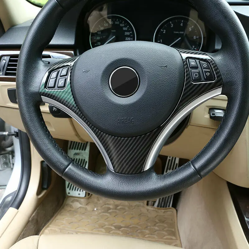 Чехол на руль из углеродного волокна для BMW 1 3 серии E82 E87 E90 E92 E93|Лепнина интерьера|