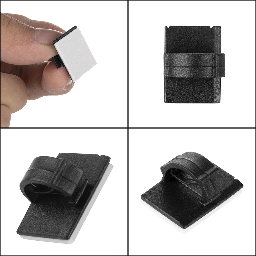 10 шт./лот клейкие зажимы для кабелей проводов держатель органайзера|Компьютерные