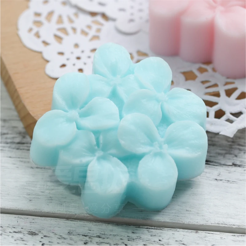 Силиконовая форма сделай сам для мыла с одним отверстием цветок вишни гортензии |