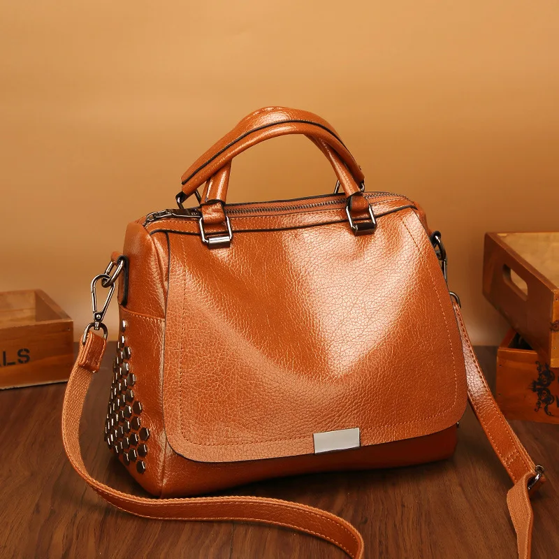

Female bag retro fashion rivet his single shoulder bag handbag