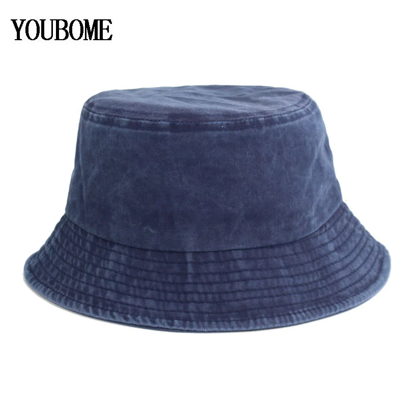 

Cotton Washed Blank Women Bucket Hats Men Caps Panama Hip hop Hats For Women Cap Bob Vintage Solid Female Summer Bucket Cap Hat