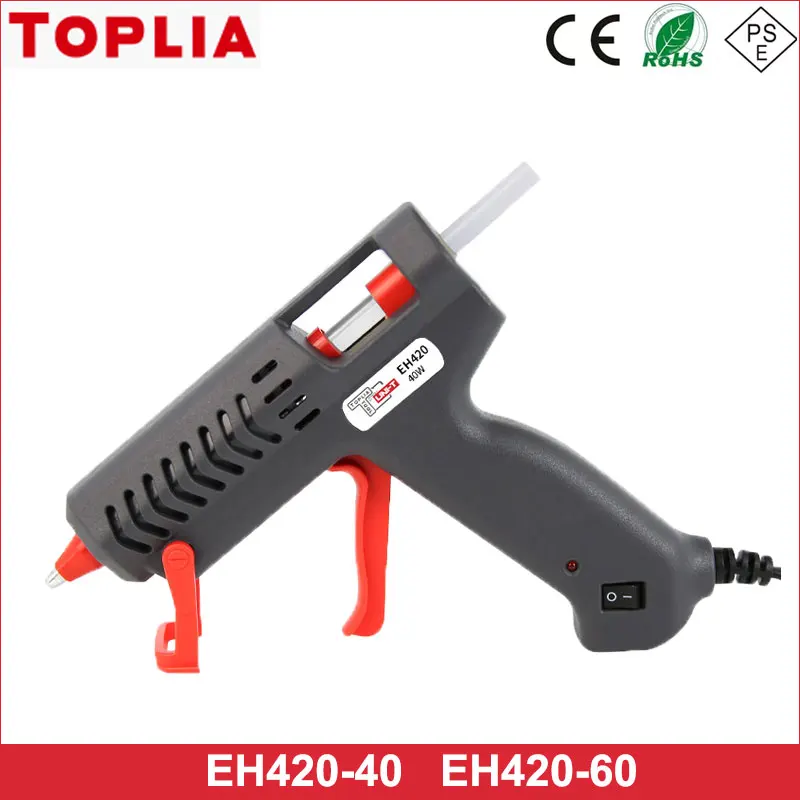 

TOPLIA EH420-40 EH420-60 термоклеевой пистолет 40/60 Вт, термоклеевой пистолет, вискозный пистолет ручной работы, домашний Многофункциональный термокле...