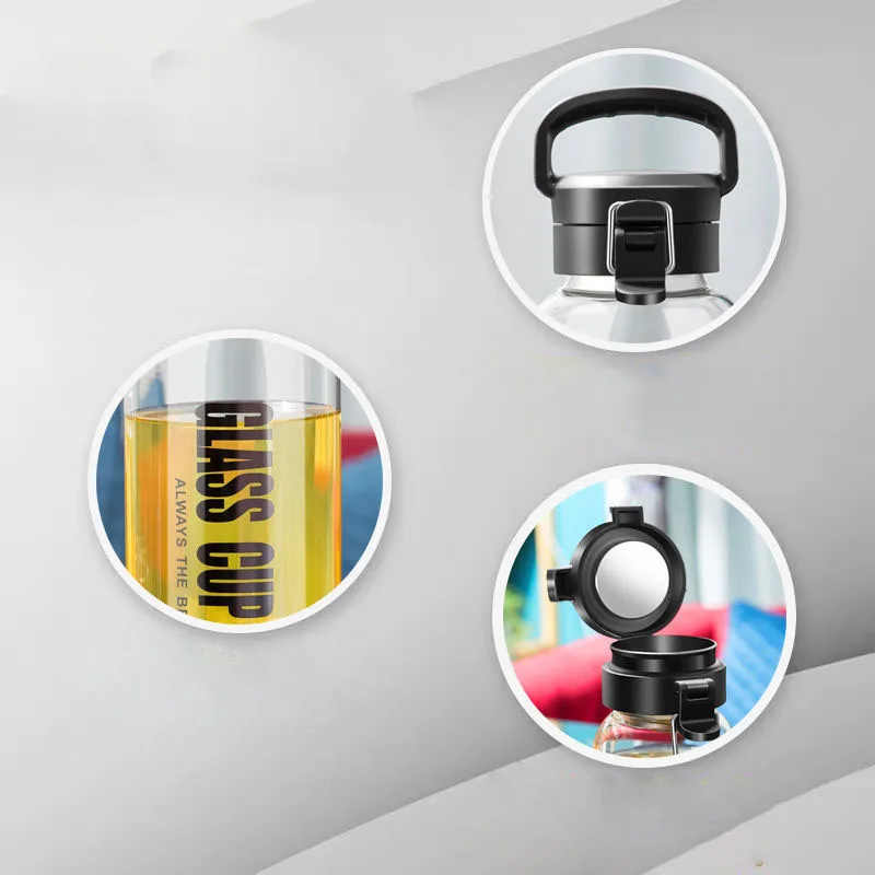 Супер емкость чашка для воды 2000 мл стеклянная креативная портативная летняя