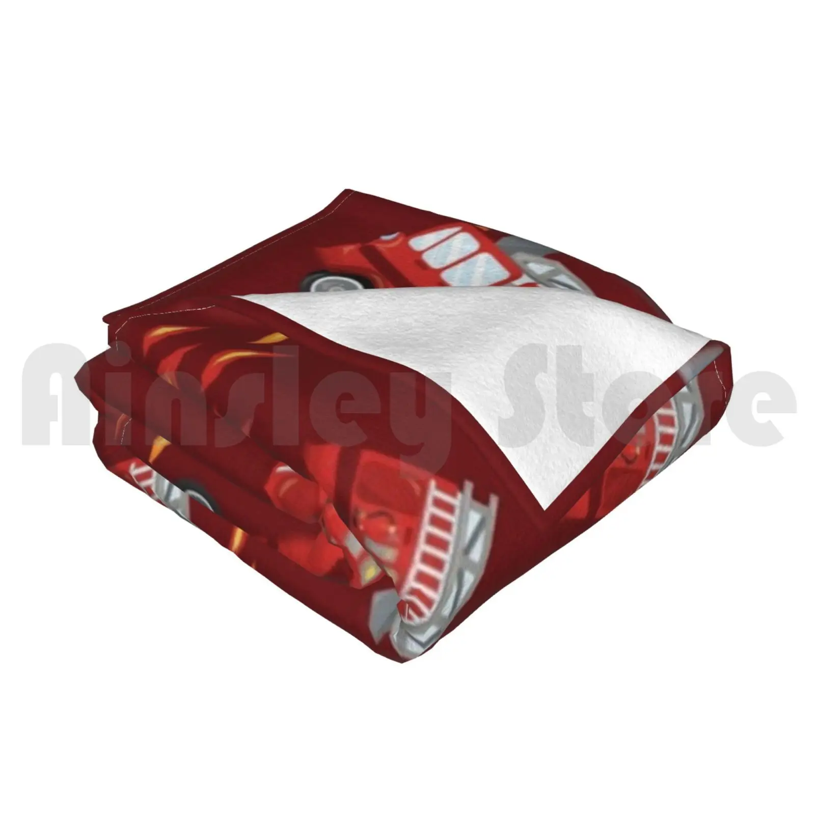 Красное одеяло для пожарной машины дивана кровати путешествий пламени пожарная