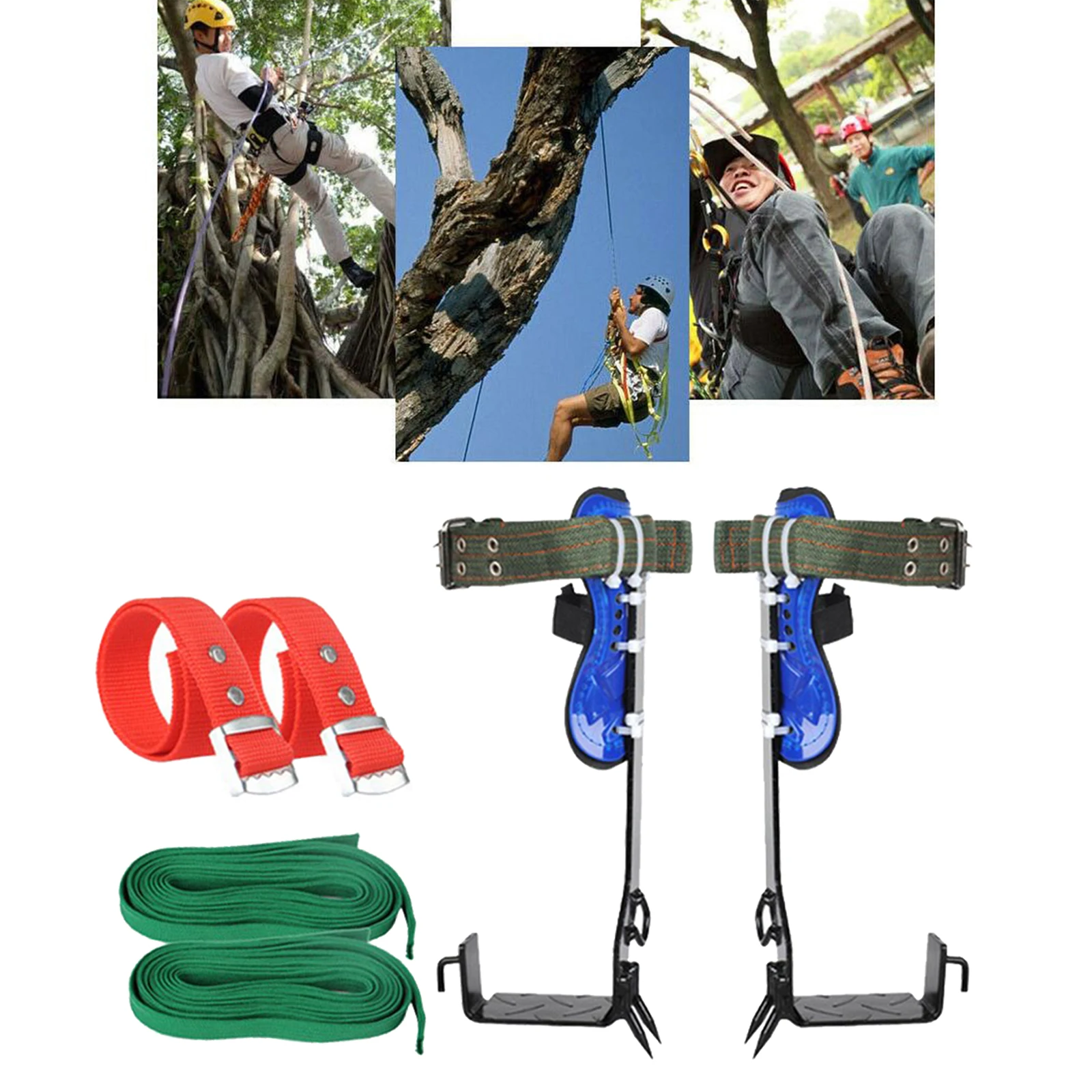 Adjustable Tree Climbing Spike & Straps Rope Set 100kg Loading Easy to Carry and Light in Weight | Outdoor Tools