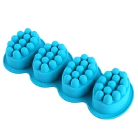 4 cavities silicone massage mold soap bar mold soap making ellipse shape massage mold resin mold pr378