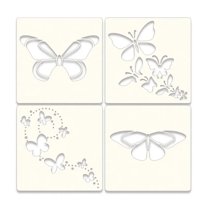 

2pc Stencil Butterfly Series DIY Wall Layering Painting Template Decoration Scrapbooking Embossing Album Supplies