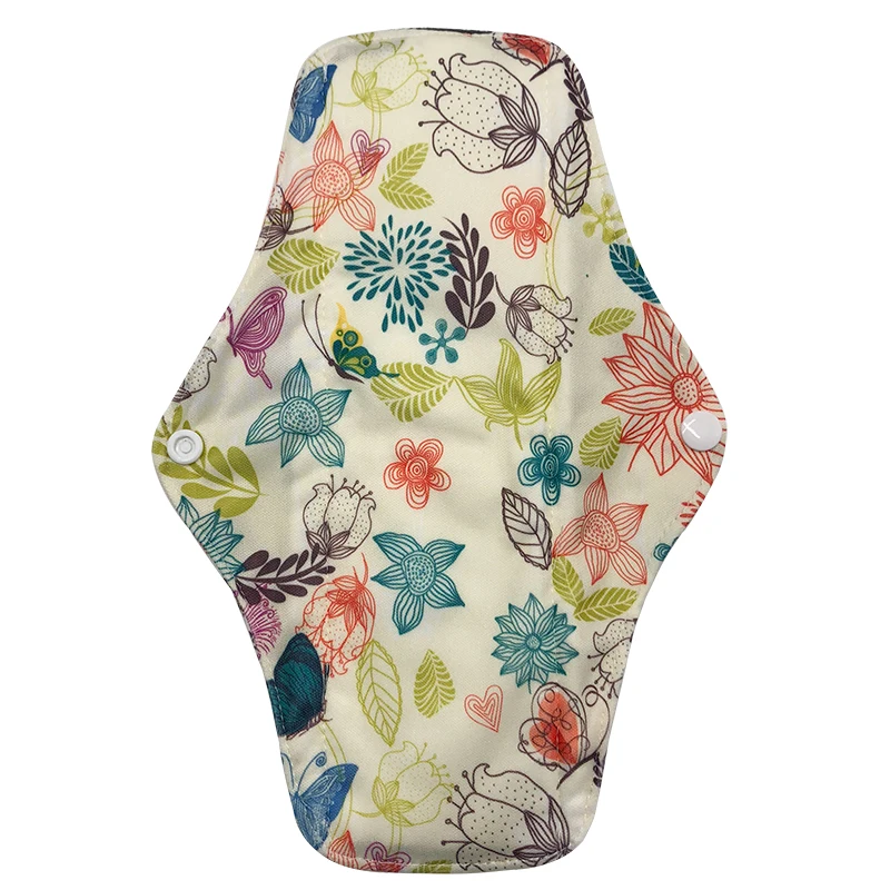 Almohadillas menstruales de 18x25CM para uso nocturno para mujer, almohadilla Menstrual reutilizable, transpirables, lavables-4