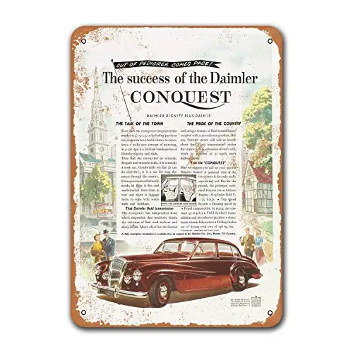 

Wall Decor Pub 1953 Daimler Conquest Dorm Tin Signs Cars Metal Vintage Home Grage Man Cave Sgins Bar Poster Coffee Club 8x12 in