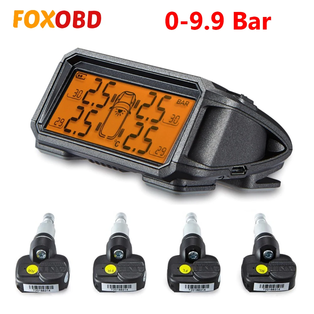 Система контроля давления в шинах TPMS 4 колеса внутренний внешний датчик