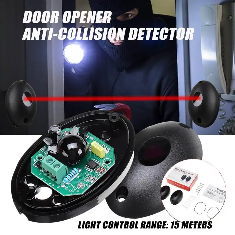 

Burglar Alarm 15m Active Photoelectric Single Infrared Beam Infrared Sensor Barrier Detector For Gate Door Window Alarm Tools