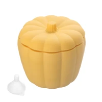 68ue pumpkin shaped double layer ice bucket cylinder with lid silicone cube maker mold tray liqueur cooler for home party