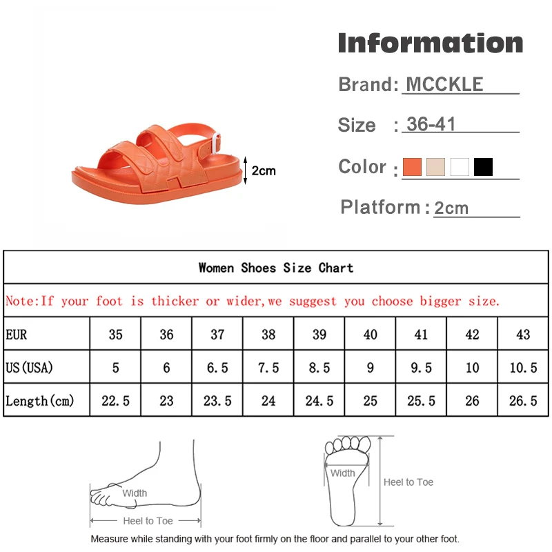 

Women Summer Open Toe PVC Sandals Ladies Hook&amp;Loop Ankle Buckle Strap Flat Sandal Woman Platform Fashion Female Shoes