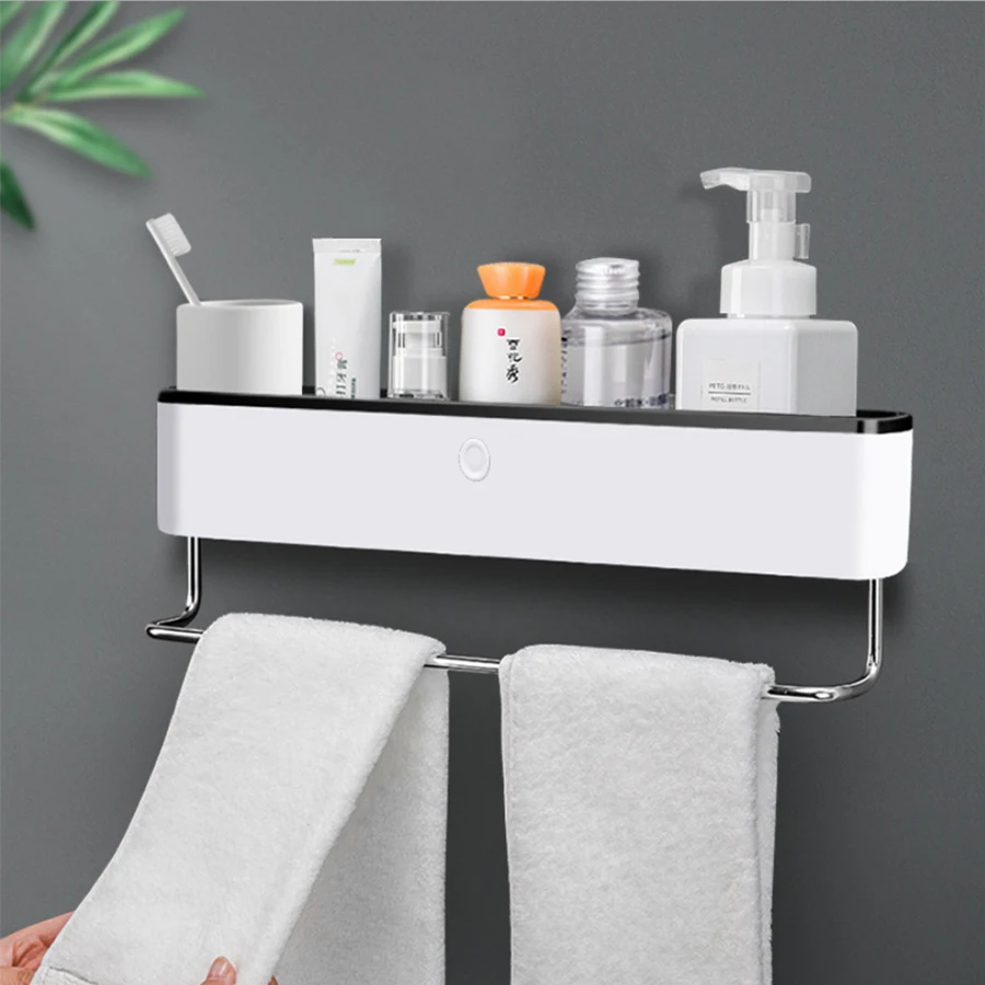 

Bathroom Shelf Shampoo Cosmetic Shower Organizer Towel Shelf Drainage Storage Rack No Drilling Home WC Bathroom Accessories