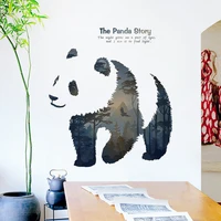 creative cute panda wall stickers for kids rooms child bedroom wall decor self adhesive stickers room decoration home decor