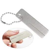 lmdz 1pcs mini whetstone outdoor diamond sharpener multi function tool portable for knife fish hook finger nail file tool