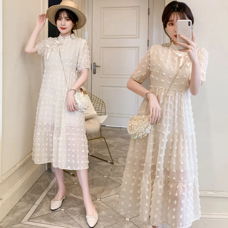 Платье для беременных летняя одежда ретро сказочное плавающее дизайнерское