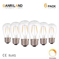 ganriland s14 edison led filament light st45 e27 led dimmable bulb 1w 2700k string decorative pendant lamp bomillo ampoule