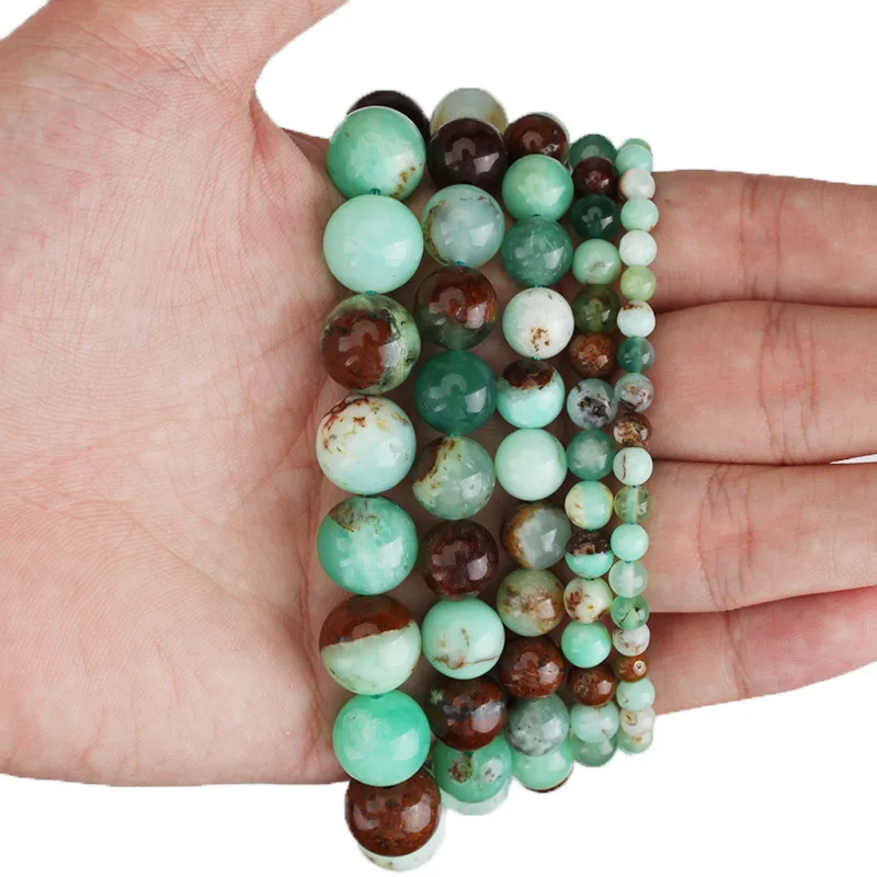 Бусины Из Натурального драгоценного камня австралийские хризопразы нефриты