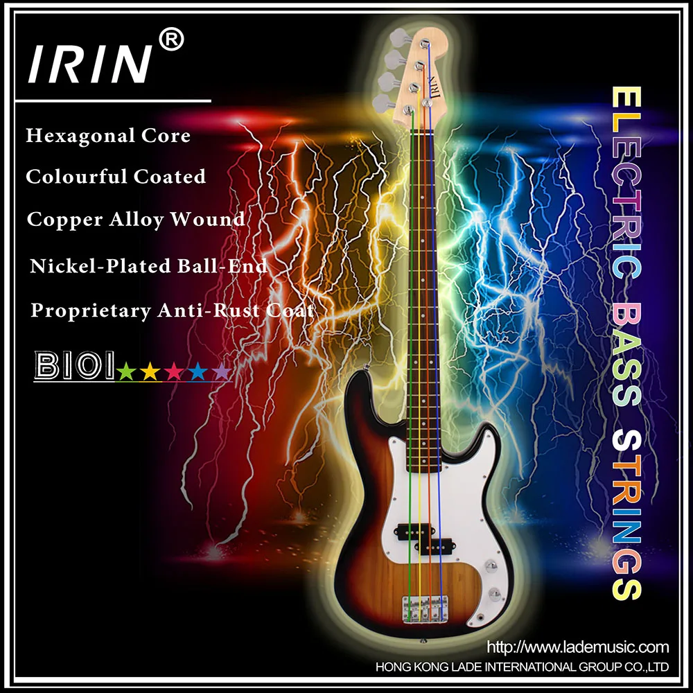 

4Pcs Electric Bass Strings Hexagonal Steel Core Copper Alloy Wound Colorful Strings 4-String Electric Bass Parts & Accessories