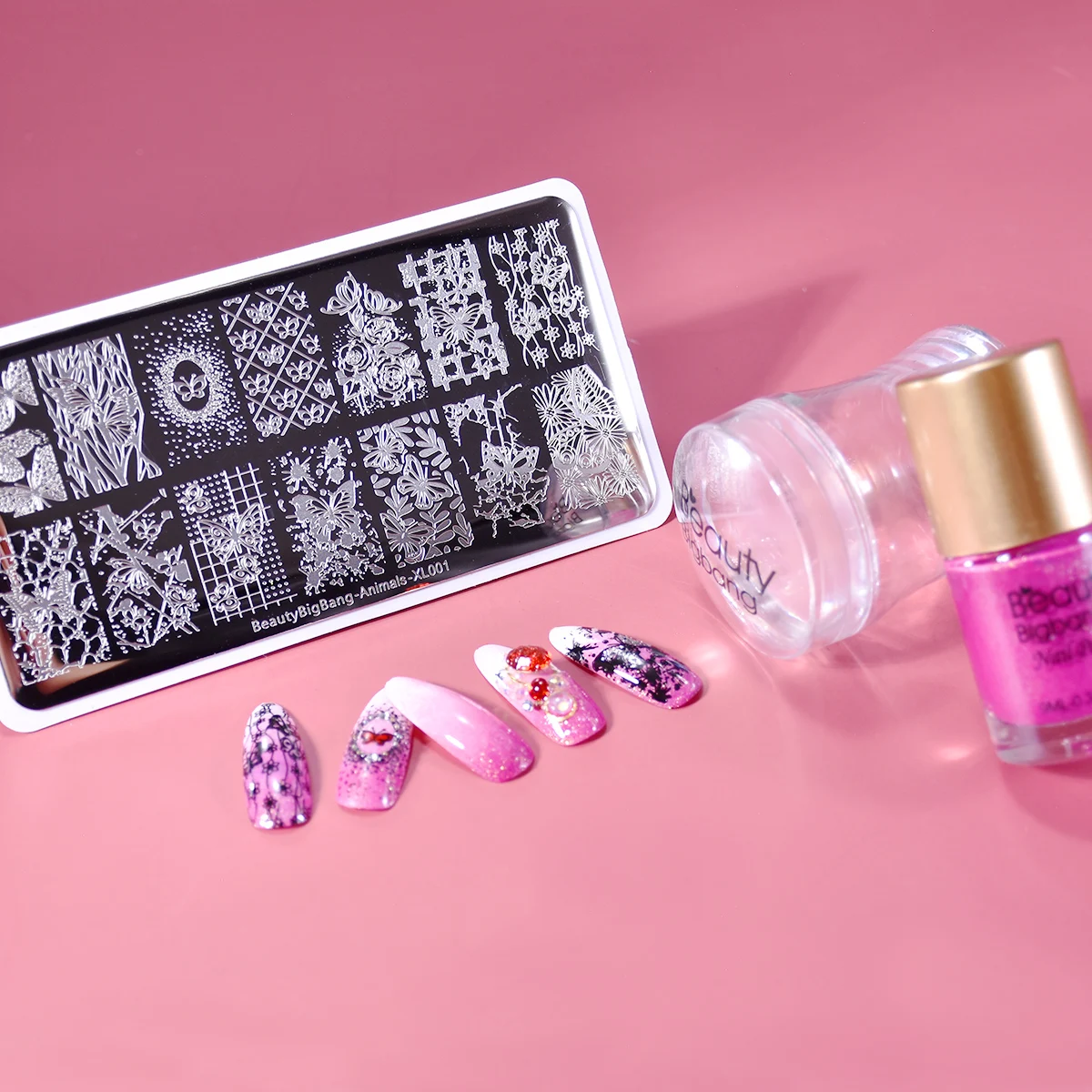 Beautybigbang прямоугольная пластина для стемпинга ногтей шаблон из нержавеющей стали