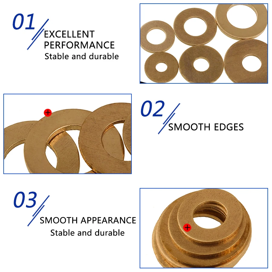 M2 M2.5 M3 M4 M5 Brass Flat Gasket Copper Crush Sealing Washer Seal Ring Washers | Обустройство дома