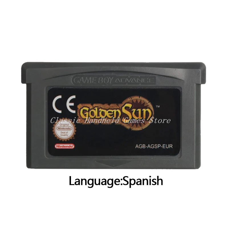 Игровой картридж Golden Sun для видеоигр карта испанского языка европейская версия