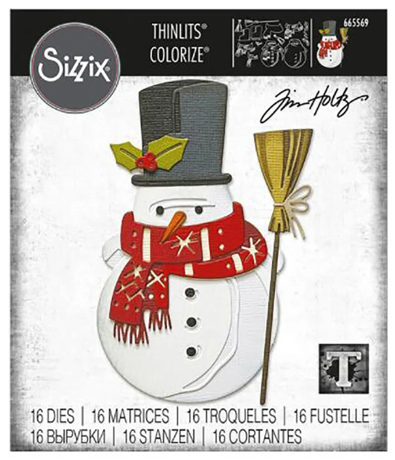 

Christmas Snowman With Broom Cutting Dies DIY Scrapbooking Embossed Template Metal Cutting Dies Card Gift Dies Stencil For Decor