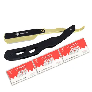 Ручная бритва Univinlions, острый складной нож из нержавеющей стали с прямыми лезвиями для стрижки бороды