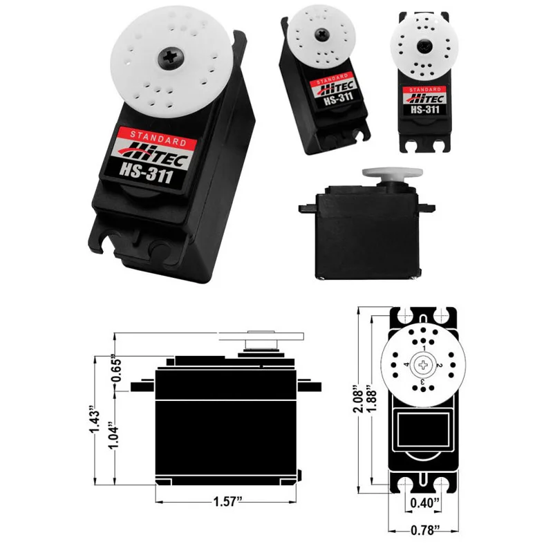 Стандартный аналоговый экономный сервопривод 4 8 В-6 0 в 5 кг/см 76 унций/в