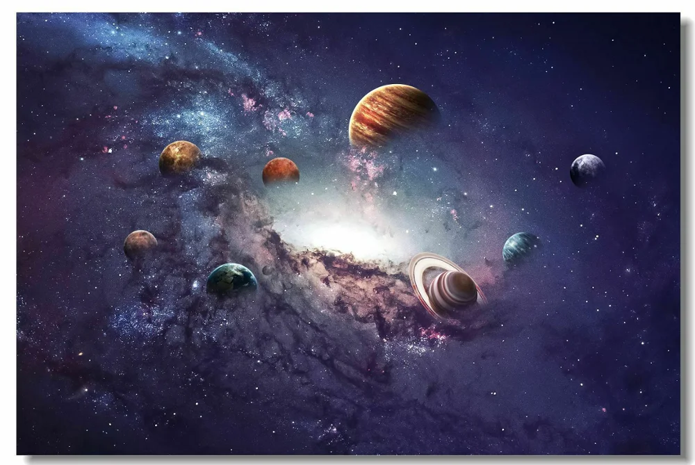 Солнечный Системы солнце 9 планеты Меркурий Венера Сатурн уран Нептун арт пленки