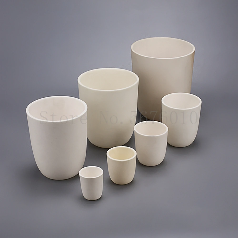 

1piece Laboratory alumina Ash crucible without cover 5ml to 300ml Corundum crucible 99% for experiment