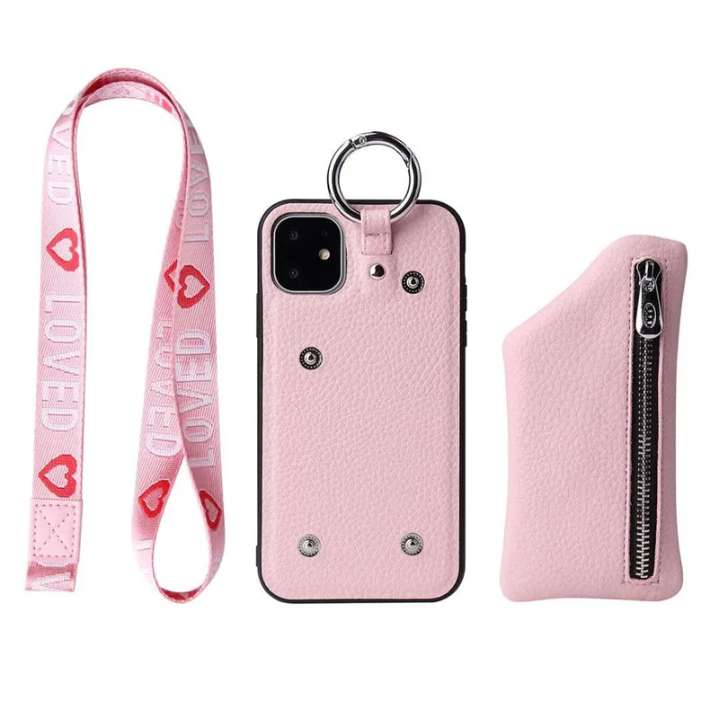 

Soinmy corium wallet phone case for iphone 11 Pro Max 6 6s 7 8 plus X Xs Max xr Xs SE 2020 Zipper Storage Full Protective Coques